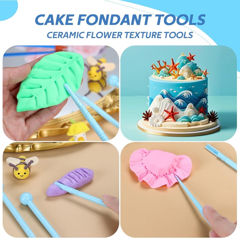BEEDEFUL Polymer Clay Tools, Modeling Dotting Tools, Silicone Clay Sculpting Tool, Air Dry Clay Kit for Painting Embossing Scoring Modeling, Nail Art - Image 4
